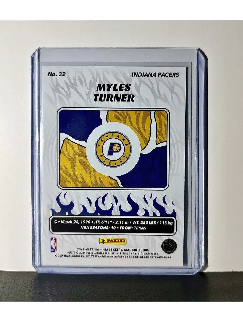 Myles Turner 2024-25 Panini NBA #32 Sticker Card Indiana Pacers